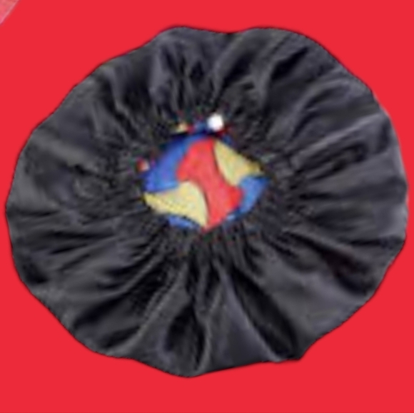 African print double layered satin bonnet - Picture 2 of 6